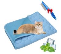 NNBWLMAEE Cooling Mat for Cats, Comfortable and Breathable Cooling Bed for Cat, Foldable Pet Coolings Pad, Washable Summer Pet Blanket with 3 Layer System Instant Cool Cats Dogs (D,XXL)