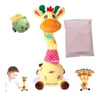 NNBWLMAEE Dancing Talking Giraffe Toy, Plush Interactive Baby Toy That Repeats What You Say, Glowing Musical Giraffe with Volume Control, 120 Songs, Gifts for Children Over 3 Months Old (1pc)