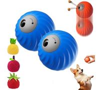 NNBWLMAEE Dog Toy, Smart Interactive and Treat Dispenser Auto Rolling Ball, Dog Track Food Leaking Ball for Durable Pet Design for Small Medium (2PcsBlue,3PcsMix)