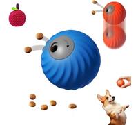 NNBWLMAEE Dog Toy, Smart Interactive and Treat Dispenser Auto Rolling Ball, Dog Track Food Leaking Ball for Durable Pet Design for Small Medium (Blue,Yarberry)