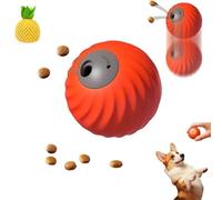NNBWLMAEE Dog Toy, Smart Interactive and Treat Dispenser Auto Rolling Ball, Dog Track Food Leaking Ball for Durable Pet Design for Small Medium (Orange,Pineapple)