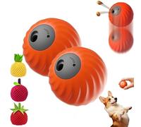NNBWLMAEE Dog Toy, Smart Interactive and Treat Dispenser Auto Rolling Ball, Dog Track Food Leaking Ball for Durable Pet Design for Small Medium (2PcsOrange,3PcsMix)