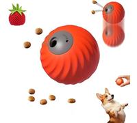 NNBWLMAEE Dog Toy, Smart Interactive and Treat Dispenser Auto Rolling Ball, Dog Track Food Leaking Ball for Durable Pet Design for Small Medium (Orange,Tomato)
