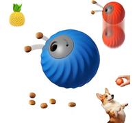 NNBWLMAEE Dog Toy, Smart Interactive and Treat Dispenser Auto Rolling Ball, Dog Track Food Leaking Ball for Durable Pet Design for Small Medium (Blue,Pineapple)