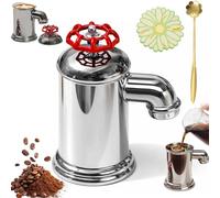 NNBWLMAEE Faucet-Shaped Coffee Mug - Novelty Beverage Cup, 350ml Novelty Faucet Shaped Mug with Rotating Lid and Ergonomic Handle, Premium Ceramic Material Construction, for Home Office Cafe (1pc)