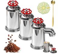 NNBWLMAEE Faucet-Shaped Coffee Mug - Novelty Beverage Cup, 350ml Novelty Faucet Shaped Mug with Rotating Lid and Ergonomic Handle, Premium Ceramic Material Construction, for Home Office Cafe (3pcs)