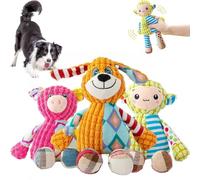 NNBWLMAEE Jouet couineur immortel en peluche pour mâcheurs agressifs, jouet couineur immortel - Cochon robuste invincible, fabriqué pour vos mâcheurs lourds (chien + cochon + mouton)