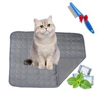 NNBWLMAEE Kittra Cooling Mat for Cats, Comfortable and Breathable Cooling Bed for Cat, Foldable Pet Coolings Pad, Washable Summer Pet Blanket with 3 Layer System Instant Cool Cats Dogs (F,L)