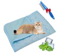 NNBWLMAEE Kittra Cooling Mat for Cats, Comfortable and Breathable Cooling Bed for Cat, Foldable Pet Coolings Pad, Washable Summer Pet Blanket with 3 Layer System Instant Cool Cats Dogs (A,XXL)