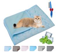 NNBWLMAEE Kittra Cooling Mat for Cats, Comfortable and Breathable Cooling Bed for Cat, Foldable Pet Coolings Pad, Washable Summer Pet Blanket with 3 Layer System Instant Cool Cats Dogs (D,XXL)