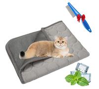 NNBWLMAEE Kittra Cooling Mat for Cats, Comfortable and Breathable Cooling Bed for Cat, Foldable Pet Coolings Pad, Washable Summer Pet Blanket with 3 Layer System Instant Cool Cats Dogs (C,XS)