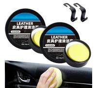 NNBWLMAEE Leader Lot de 2 crèmes nettoyantes et pâtes nettoyantes pour le cuir - Crème de nettoyage universelle pour cuir de voiture