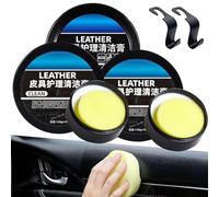NNBWLMAEE Leader Lot de 3 crèmes de nettoyage et de soin pour le cuir Crème de nettoyage universelle pour cuir de voiture