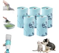 NNBWLMAEE MeowBud Poop Scooper, Meow Bud Poop Scooper with Holder, No Touch Litter Box Scoop, Cat Litter Scooper with Bag, Removable Large Capacity, Isolate Odor, No Dirty Hands (Cat Litter Bag*5)