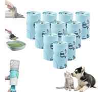 NNBWLMAEE MeowBud Poop Scooper, Meow Bud Poop Scooper with Holder, No Touch Litter Box Scoop, Cat Litter Scooper with Bag, Removable Large Capacity, Isolate Odor, No Dirty Hands (Cat Litter Bag*10)