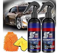NNBWLMAEE Multi-Functional Coating Renewal Agent, 3 in 1 High Protection Quick Car Coating Spray, 3 in 1 Ceramic Car Coating Spray, Plastic Parts Refurbish Agent, Fast-Acting Coating Spray (2PCS)