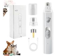 NNBWLMAEE Nail Trimmer, Dog Nail Grinder, USB Rechargeable, Zero Ouch, for All Dogs & Cats, Pet Paws Grooming Smoothing Tool (White)
