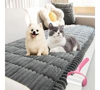 NNBWLMAEE Pawcart Couch Cover, Non-Slip Washable Couches Covers for Pets, New Thick Sofa Covers Washable, Ultra-Soft Fluffy Plush Sofa Protector, for Dogs Cats and Living Room Decor (B,23.6 * 59in)