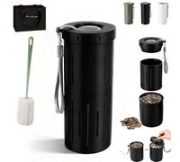 NNBWLMAEE Portable Sunflower Seed Spit Cup with Shell Storage, Sunflower Seed Cups to Spit in, 2-in-1 Seeds Holder & Shell Disposal Container, Snack Containers for Outdoor, Travel, Car (Black)