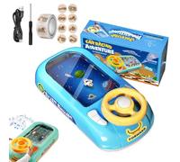 NNBWLMAEE Race Adventure Car Steering Wheel Toy, Toddler Driving Racing Car Game with Sound, Interactive Electric Driving Simulation Toy, with Suction Cups for Kids Age 3-6 Years Old (B)