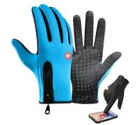 NNBWLMAEE Skatesfor Gloves-Sakesfor Ultimate Waterproof & Windproof Thermal Non-Slip Gloves,Touch Screen Sports loves for Winter Cycling, Sports (Blue,XL)
