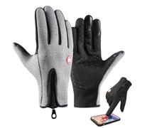 NNBWLMAEE Skatesfor Gloves-Sakesfor Ultimate Waterproof & Windproof Thermal Non-Slip Gloves,Touch Screen Sports loves for Winter Cycling, Sports (Gray,S)