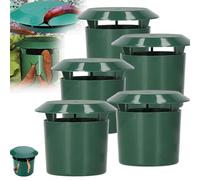 NNBWLMAEE Slug Beer Traps for Garden, Snail Trap Catcher Tool, Snail Cage Eco-Friendly, Reusable Plastic Snail Trapper, Snail Slug Beer Plastic Box for Garden Farm (5PCS)