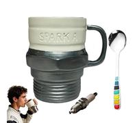 NNBWLMAEE Spark Plug Mug, Ceramic Spark Plug-Shaped Coffee Cup, Personalized Creative Sparks plug Coffee Mug, for Car Lovers, for Gearheads, Collectors (1PC)