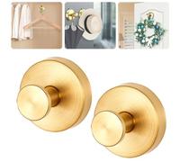 NNBWLMAEE Suction Cup Hooks for Wreaths on Glass, Sturdy Wreath Hook Heavy Duty, Hanging 15 Lbs, Waterproof & Rustproof No-Drill Hanger for Glass Door, Wood Door, Front Door, Windows (2pcs,Gold)