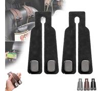 NNBWLMAEE Tekiep Car Seat Back Storage Hook - Double Hook Holder for Convenient Storage, Car Seat Hooks, Universal Multifunctional Hook for Car Seat Back (Black,2PCS)