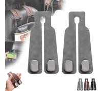 NNBWLMAEE Tekiep Car Seat Back Storage Hook - Double Hook Holder for Convenient Storage, Car Seat Hooks, Universal Multifunctional Hook for Car Seat Back (Grey,2PCS)