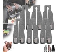 NNBWLMAEE Tekiep Car Seat Back Storage Hook - Double Hook Holder for Convenient Storage, Car Seat Hooks, Universal Multifunctional Hook for Car Seat Back (Grey,6PCS)