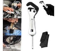 NNBWLMAEE The Micro Stubby, 2024 New Micro Stubby Pipe Vise Wrench with Pouch, Self Adjusting Pipe Wrench, Portable Multifunctional Wrench, Universal Size, 2 In 1 Wrench Tool for Tight Spaces (1PCS)