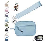 NNBWLMAEE The Wallet 2nd Gen, Small Nylon Wristlet Purses, with Zipper Waterproof Material, for Women's Daily Travel and Shopping (F)
