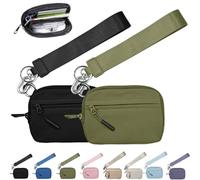 NNBWLMAEE The Wallet 2nd Gen, Wristlet Waterproof Nylon Wallets for Women Daily & Shopping, Zippered Card Case with Id Window (2PC-7)