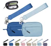 NNBWLMAEE The Wallet 2nd Gen, Wristlet Waterproof Nylon Wallets for Women Daily & Shopping, Zippered Card Case with Id Window (2PC-11)