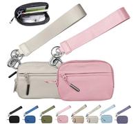 NNBWLMAEE The Wallet 2nd Gen, Wristlet Waterproof Nylon Wallets for Women Daily & Shopping, Zippered Card Case with Id Window (2PC-3)