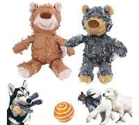 NNBWLMAEE Unbreaka-Bear Lot de 2 jouets indestructibles Durabear pour chien Extreme Bear 2.0 - Pour mâcheurs agressifs et grands chiens