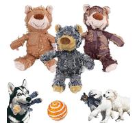 NNBWLMAEE Unbreaka-Bear Lot de 3 jouets indestructibles pour chien Extreme Bear 2.0 pour mâcheurs agressifs et grands chiens