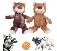 NNBWLMAEE Unbreaka-Bear - Ours Indestructa Durabear - Jouet pour chien indestructible - Ours en peluche incassable Extreme Bear 2.0 pour chiens à mâcher agressifs - Pour chiens de grande taille (2