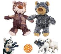 NNBWLMAEE Unbreaka-Bear - Ours Indestructa Durabear - Jouet pour chien indestructible - Ours en peluche incassable Extreme Bear 2.0 - Jouets pour chiens à mâcher agressifs - Pour chiens de grande