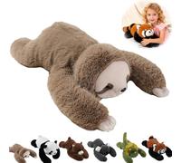 NNBWLMAEE Weighted Panda Stuffed Animal, Weighted Plush Animals for Kids & Adults - Panda Teddy Bear Dinosaur Stuffed Toys, for Anxiety Relief & Sleep Support (45cm,Sloth)