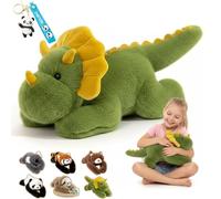 NNBWLMAEE Weighted Panda Stuffed Animal, Weighted Stuffed Animal, Weighteds Animals for Kids & Adults, Pandas Teddy Bear Dinosaur Stuffeds Toys, for Anxiety Relief & Sleep Support (17.7in,Dinosaur)