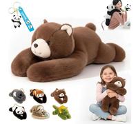 NNBWLMAEE Weighted Panda Stuffed Animal, Weighted Stuffed Animal, Weighteds Animals for Kids & Adults, Pandas Teddy Bear Dinosaur Stuffeds Toys, for Anxiety Relief & Sleep Support (11.8in,Bear)