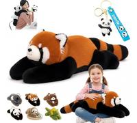 NNBWLMAEE Weighted Panda Stuffed Animal, Weighted Stuffed Animal, Weighteds Animals for Kids & Adults, Pandas Teddy Bear Dinosaur Stuffeds Toys, for Anxiety Relief & Sleep Support (11.8in,Raccoon)