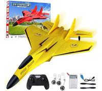 NNBWLMAEE Zy 530 Pro Avion RC 2,4 GHz, modèle d'avion de chasse télécommandé, hélicoptère RC avec lumières, lumière électrique à rabat à 360°, pour les adultes et les débutants (320-Jaune)