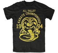 NNCKPYSOU Cobra Kai M2 T-Shirt Karate Fun Cult Miyagi K1 Boxing Kickboxing Man T-Shirt 100% Cotton Sleeve Shirt Black