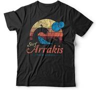 NNCKPYSOU Short Sleeve Shirt Tshirt Surf Arrakis Tshirt Unisex - David Lynch, S@ti@ng, Sci-FI Top Black