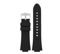 NNEAOTAQQ Compatible avec les séries Maserati Trident R8821/108039/38/35. | Bracelet de montre en silicone for hommes, bracelet en caoutchouc convexe, 21mm 24mm