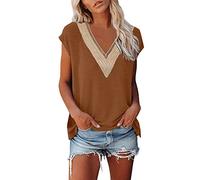 NNGOTD Chemise Blanche Femme, Blouses Femme Manches Courtes Tunique Casual Col V Chemises Eté Élégante Tee Shirt Blanc Chemise Gaze De Coton Femme Blouse Femme De Ménage
